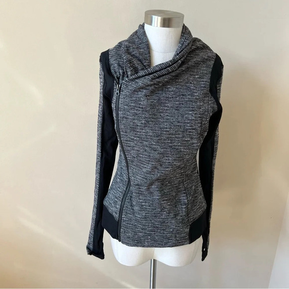 Lululemon Bhakti Yoga Jacket Coco Pique Black 17966 - Picture 7 of 12